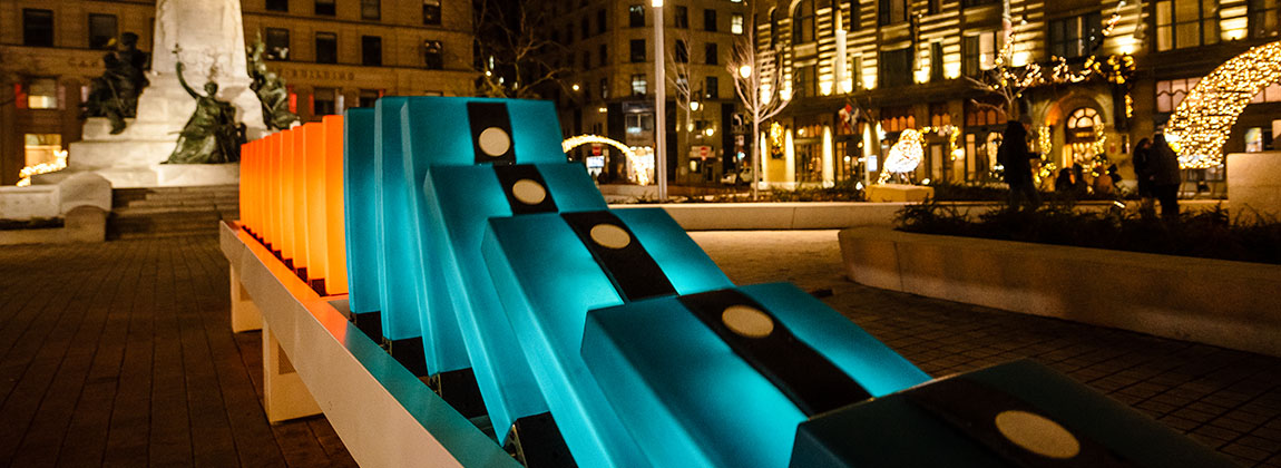 Large dominos falling